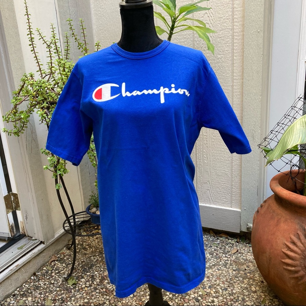 Champion unisex T-shirt, size L , Cobalt Blue - Picture 1 of 6
